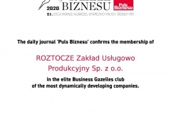 Roztocze Gazele Biznesu 2020