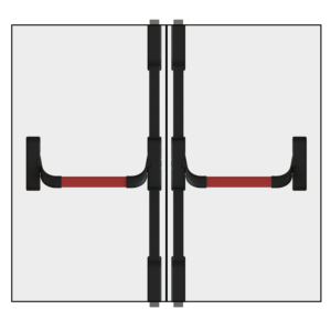 Locking Systems Anti-panic lock for double wing door