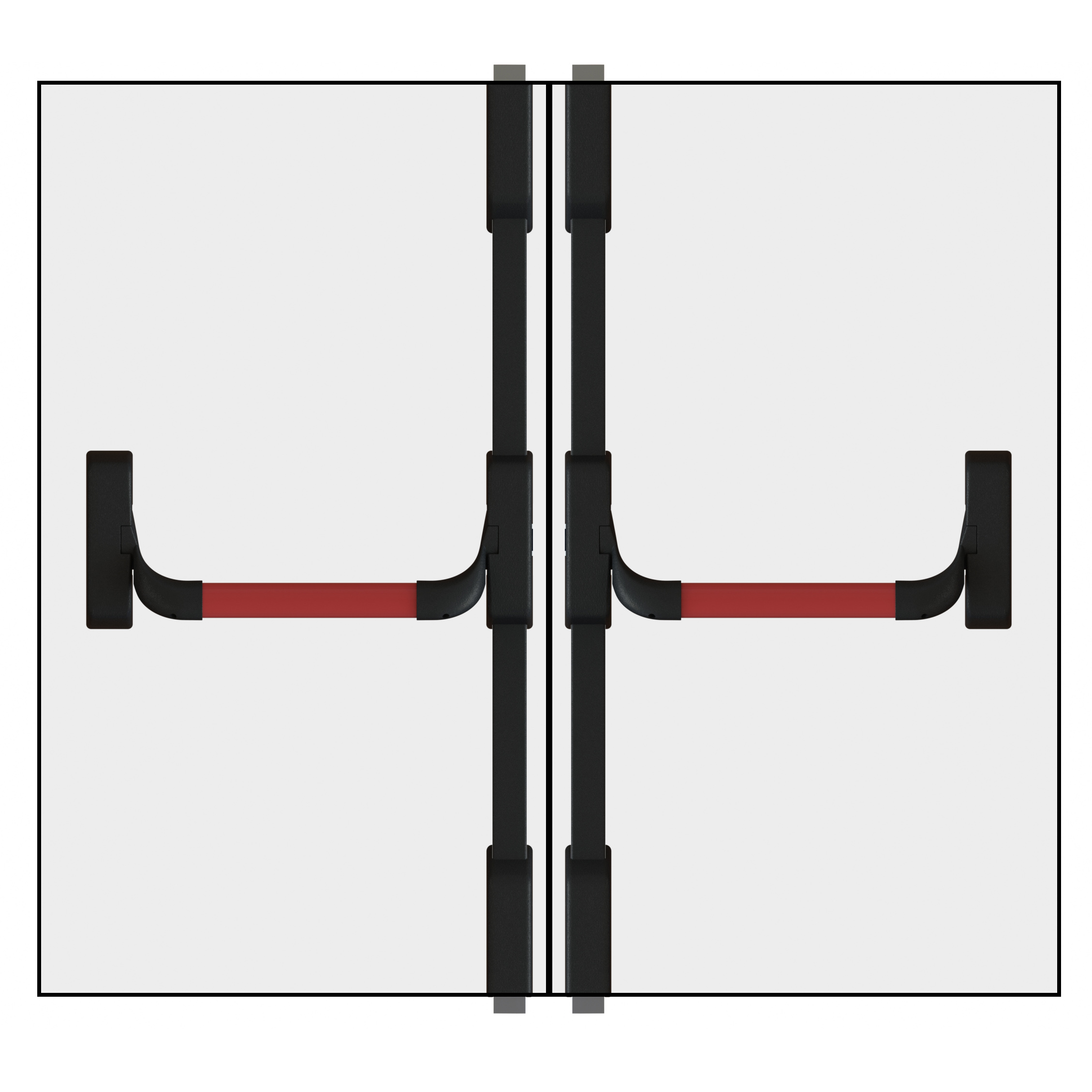 Locking Systems Anti-panic lock for double wing door